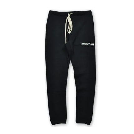 Fear of God Essentials Negro Gráfico Pantalones