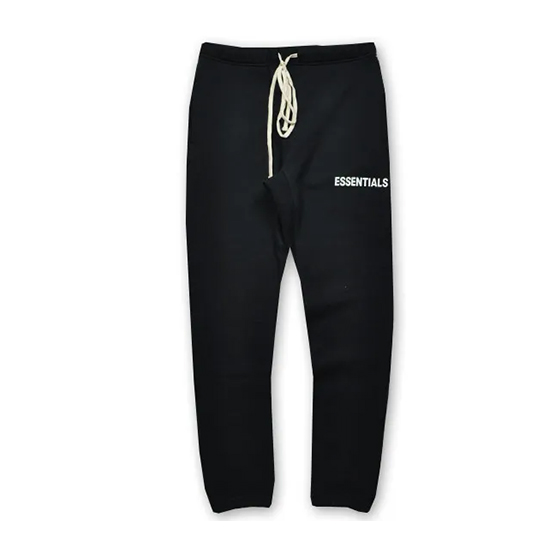 Fear of God Essentials Negro Gráfico Pantalones